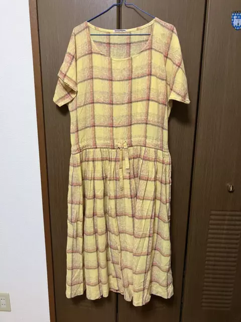 Issey Miyake Robe Vintage Éraflé Motif Gaze Tissu No.9