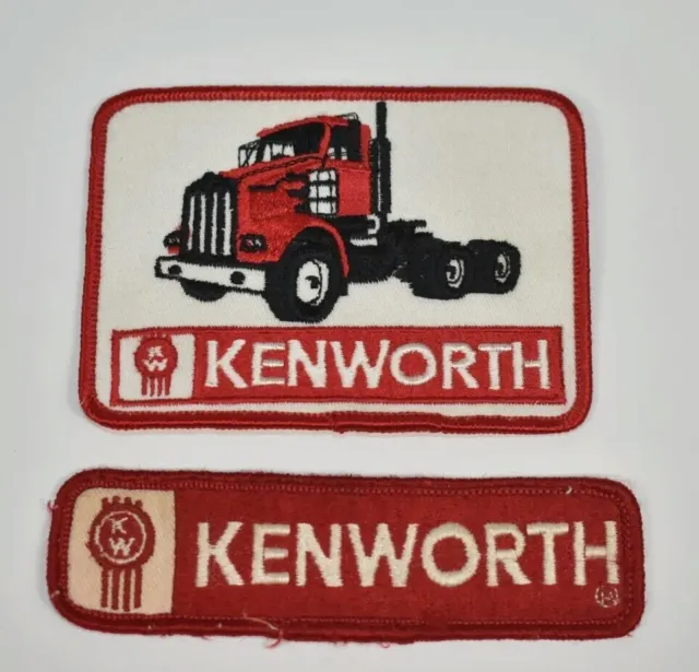Vintage Kenworth 2x Patch Sew On Trucks Souvenir Patches