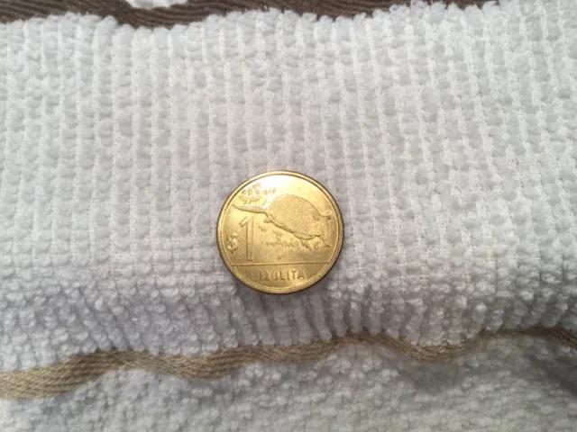 Uruguay 2012 1 Peso Armadillo coin  nice Uncirculated coin animal