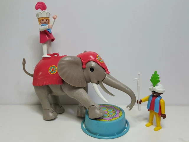 Playmobil 3711 - Plateforme Dompteur D'éléphants Pour Cirque Antique, Support Rond - Occasion