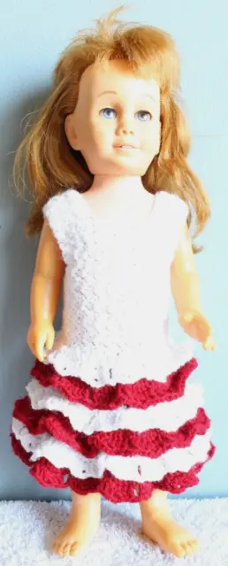Vintage 1962 Chatty Cathy Doll #5 Soft Face Strawberry Blonde Pigtail Blue Eyes