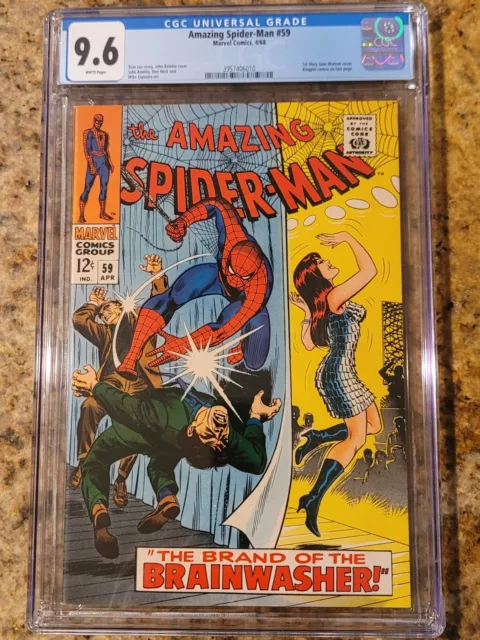 1968 Marvel Comics Amazing Spider-Man 59 CGC 9.6. 1st Mary Jane Watson Cover