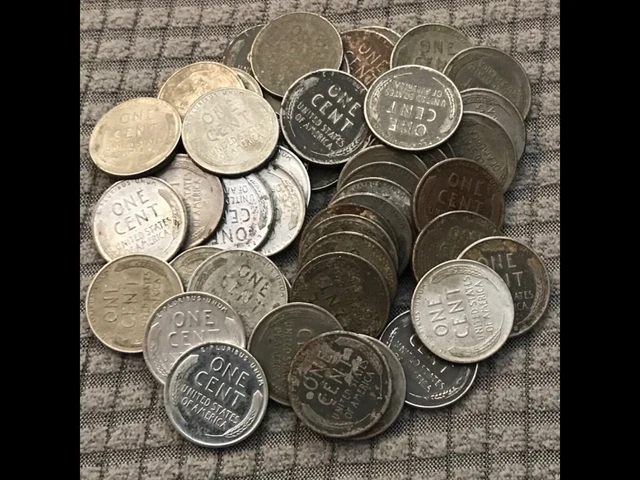 Roll of 50 Circulated 1943 Steel Pennies P, D & S Mint Marks WWII Wartime Cents