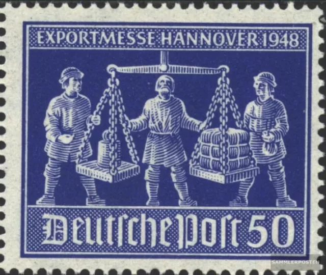 Alliierte Bes.-Gem.Ausg. 970III, blauer Fleck im ersten e von Deutsche (Feld 22)