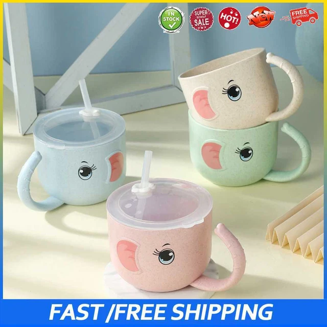 #b Taza de alimentación para bebé niño pequeño biberón de aprendizaje tazas de entrenamiento (rosa)