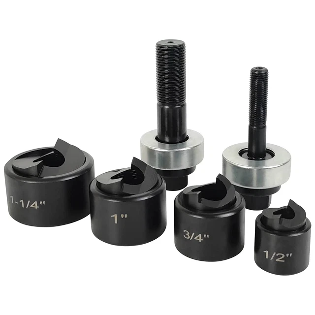AMZCNC Manual Knockout Punch Driver Kit for 1/2 Inch to 1-1/4 Inch Electrical C
