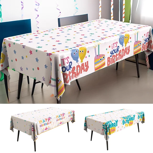 Lot De 2 Nappes Dinosaures Animaux De Dessin Animé - Décoration De Table Imperméable Pour Fêtes D'Enfants, 108x180 Cm, Pliables Et Faciles à Nettoyer