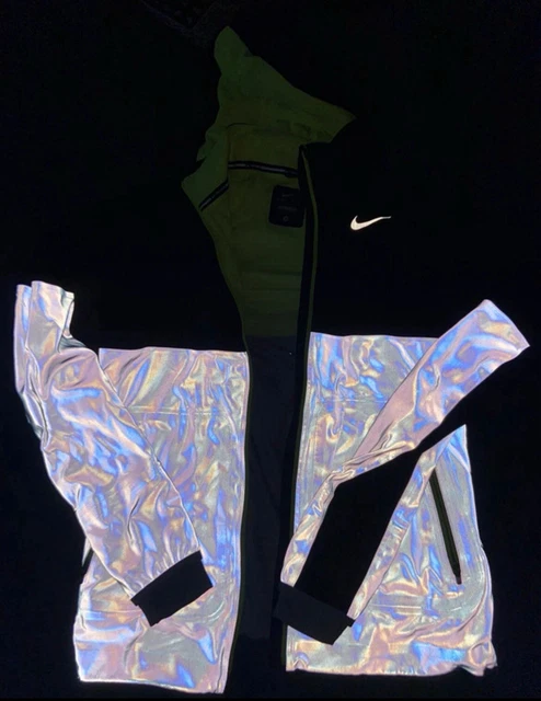 NIKE SHIELD 3M Reflective Windbreaker Running Jacket Small 99.99 PicClick UK