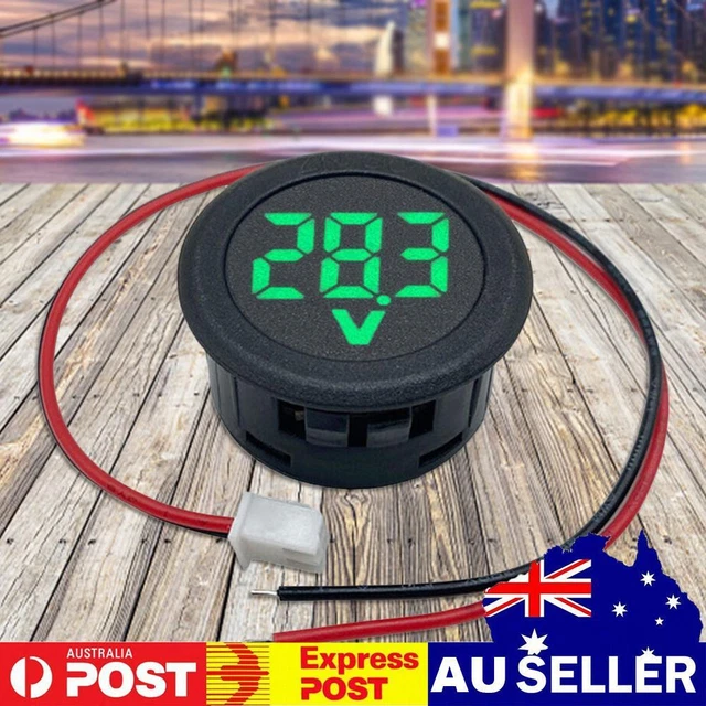 DC 4-100V Volt Detector Tester LED Digital Display Mini Voltmeter Round Two-wire