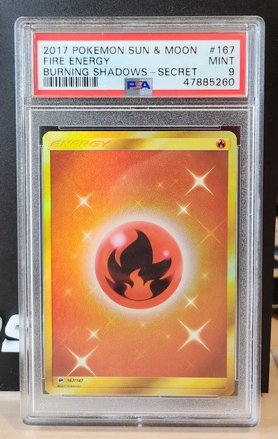 Pokemon TCG- Secret Rare Golden Fire Energy - 167/147 Burning Shadows