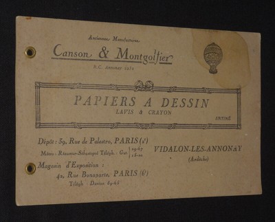 BUVARD Papiers CANSON et Montgolfier aquarelle lavis écriture Löscher blotter 2 