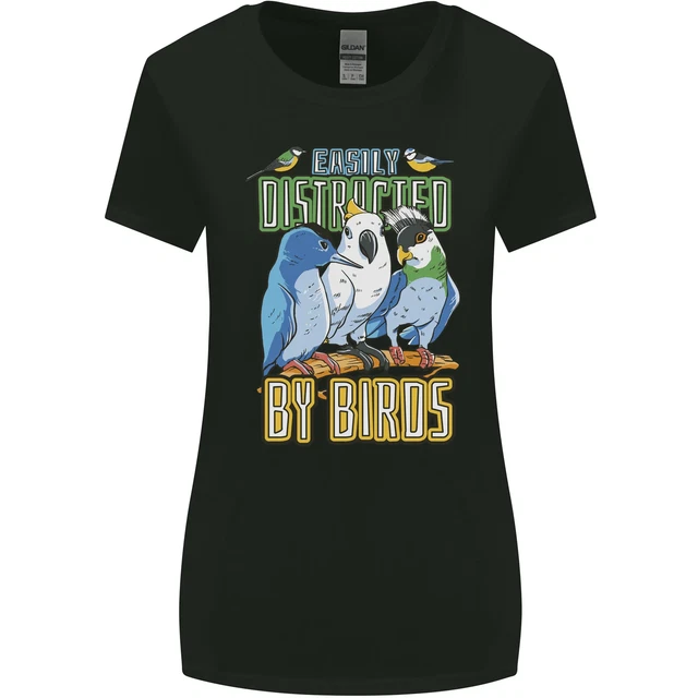 Facilmente Distracted Da Bird Watching Donna più Ampia Taglio T-Shirt