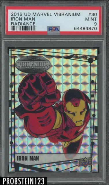 2015 Upper Deck UD Marvel Vibranium Radiance #30 Iron Man 18/50 PSA 9 MINT