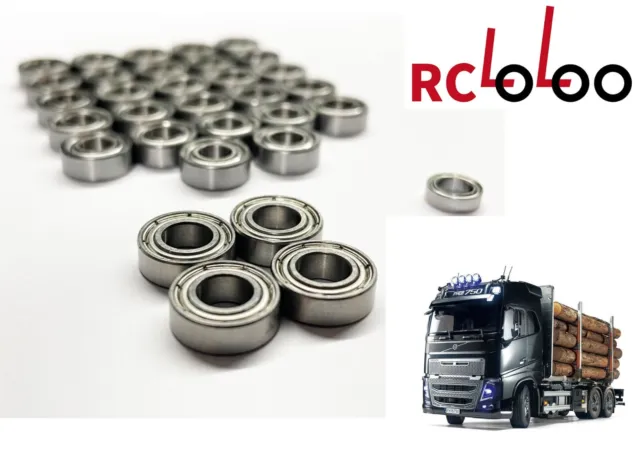 RCLoLoo Ball Bearing Kit set for Tamiya 1/14 RC VOLVO FH16 750 6X4 Truck 56360