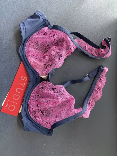 BNWT STUDIO LA PERLA BRA AND STRING LINGERIE SET  s.I1/EUR70/F80/USA32 B CUP