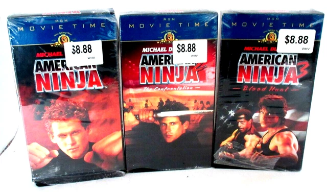 3 Old Vintage VHS Tapes Michael Dudikoff American Ninja 1,2,3