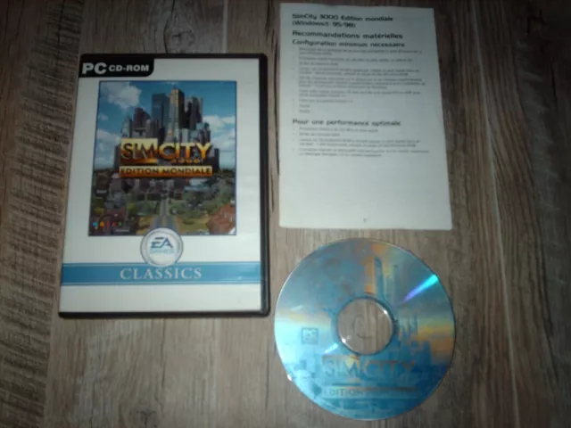 SIM CITY 3000...édition mondiale...jeu complet...sur PC