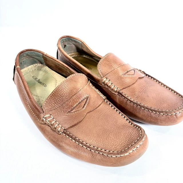 GH BASS AND Co Brown Loafer Mens Lewis Sz 12 Wide Boat Shoes  display picture 3