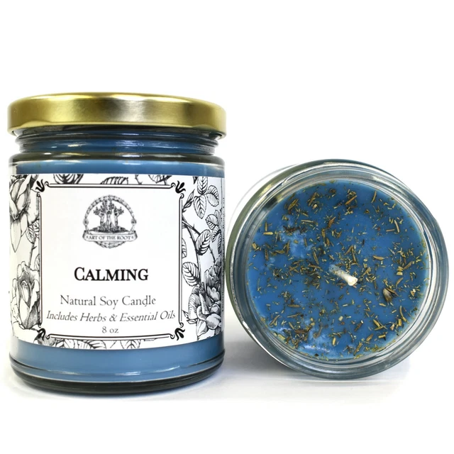 Crown Of Success 7 Day Spell Candle | Soy Wax With Herbs & Oils For Prosperity, Wiccan Pagan