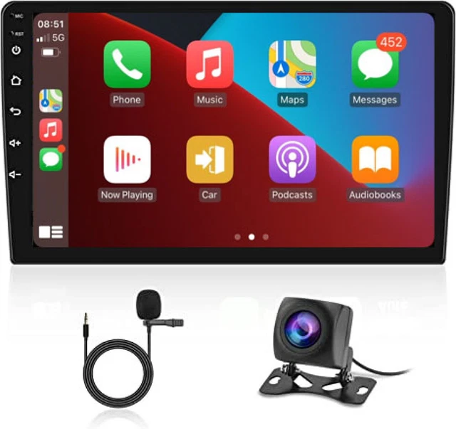 9" Car Radio Apple Carplay Auto Car Stereo Touch Screen Bluetooth 2Din Android
