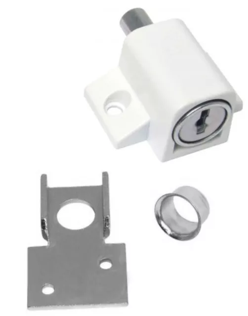 White Finish Patio Door Bolt By Carlisle Brass / Eurospec