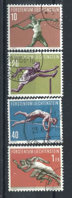 Liechtenstein N°304/07 obl (FU) 1956 - Sports divers