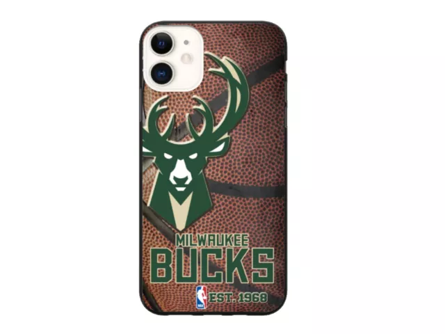 Milwaukee Bucks iPhone 13 12 Pro Max 11 X Xs 8 7 Plus 6 4 NBA Basketball Case