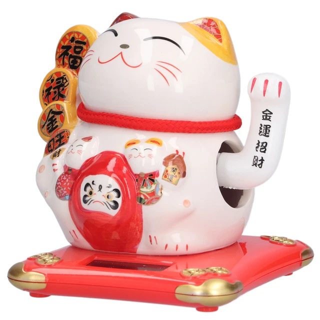 Type 4 Ceramic Wealth Welcoming Cat Ornament Desktop Fortune Cat Craft MX