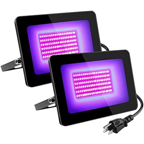 2 Pack LED UV Flood Light, 30W High Power Black Lights with UL 30W, 30w