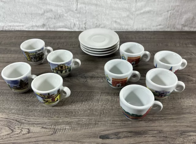 Cappuccino Cups Made In Italy White Nuova Point Amalfi Style -   by Kasbahouse.com a Belpasta Corporation Company