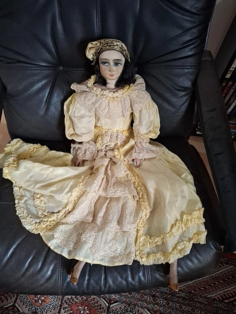 Poupée De Salon Bohémienne Vintage - Années 20 - 67 Cm - Fabrication Française - Occasion