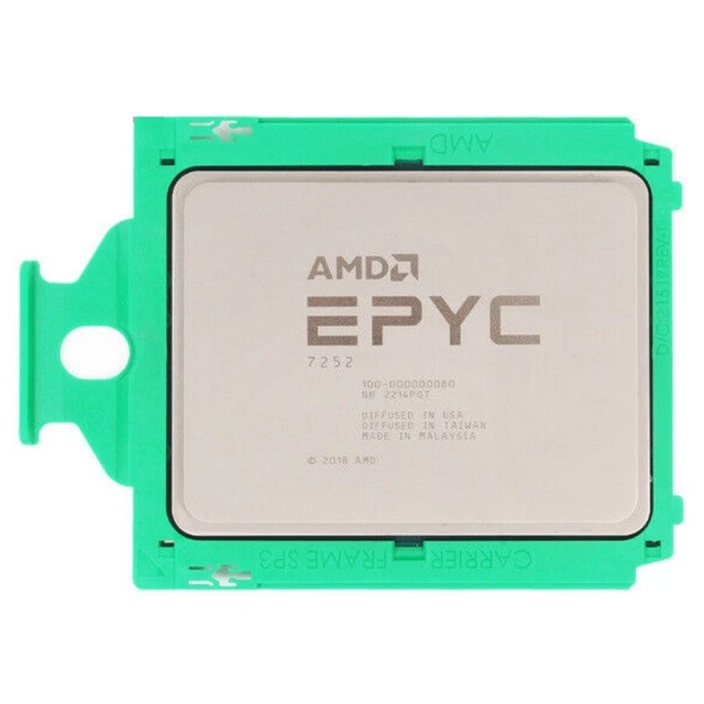 PROCESSEURS CPU AMD EPYC 7252 8 cœurs 16 threads 3,1 GHz 64 Mo 120 W ...