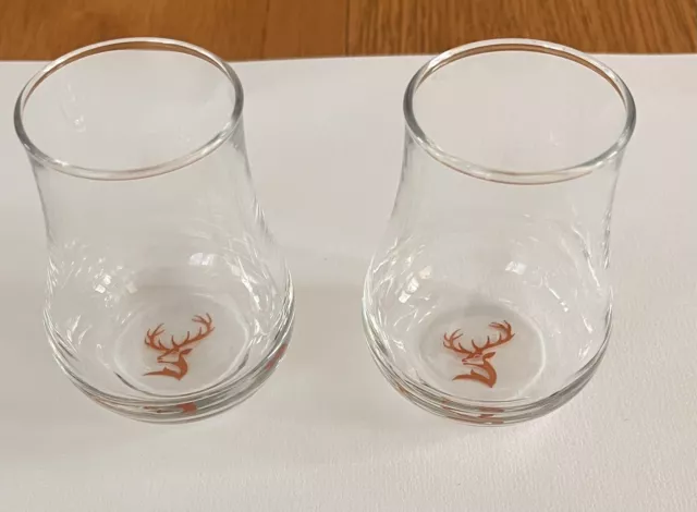 RARE Lot de 2 verres à whisky Glenfiddich - 12 cl