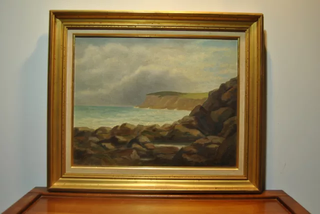 Tableau peinture marine mer cote bretonne Baie des Trépassés Bretagne Finistère