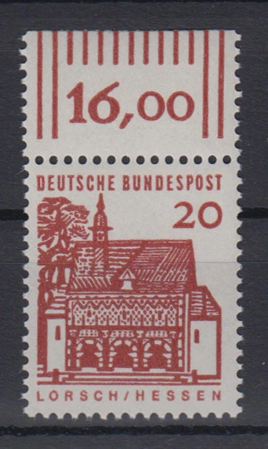 Bund 456 mit Oberrand Deutsche Bauwerke klein 20 Pf postfrisch