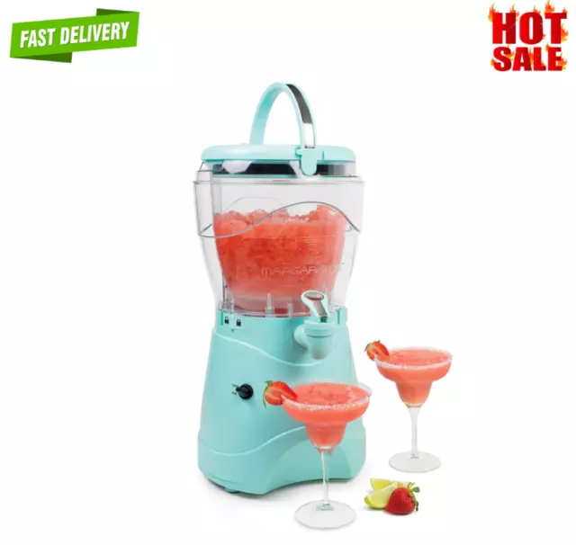 Nostalgia Frozen Drink Maker- 128-Ounce Slushy Maker with Stainless Steel Flow