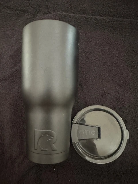 RTIC 40 oz Insulated Tumbler Stainless Steel Travel Mug with Lid,  Black