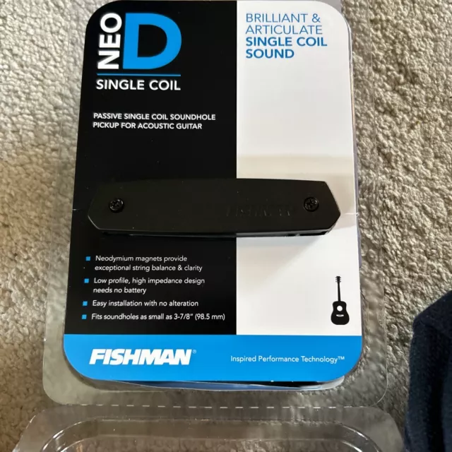 Fishman Neo-D Magnetic Soundhole Acoustic Pickup, Single Coil. Opened Box