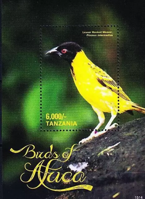 Tanzania 2016 Birds S/S Sc#2774 Mnh Weaver