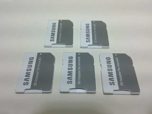 Lot of 5 SAMSUNG Adapter SD For MicroSD Memory Cards Adapters ONLY