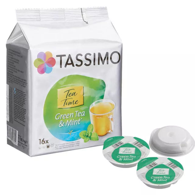 TASSIMO Tea Time Green Tea & Mint Teediscs 16 Portionen