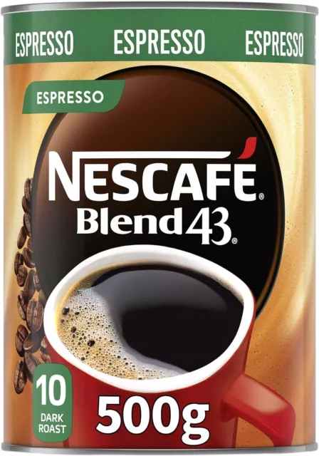 Nescafe Blend 43 Espresso Instant Coffee 500g Tin