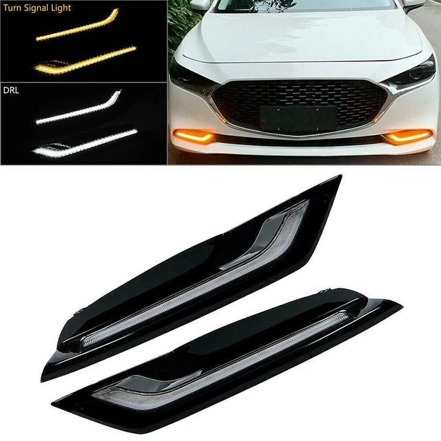 2x paraurti anteriore LED DRL diurno luce fendinebbia adatta Mazda 3 Axela 19-2020