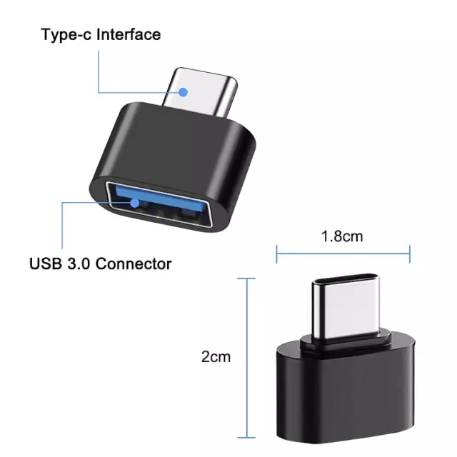 Type C to USB 3.0 Converter Type-C OTG Cable Converter For Smartphone Tablet PC 3