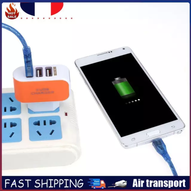 5V 2 a fiche Standard chargeur adaptateur 3 Port Hub USB alimentation EU charge