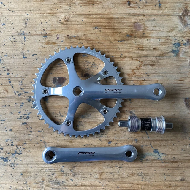 Pédalier Campagnolo C-Record Pista Vintage 51 Dents - Longueur De Manivelle 170mm, Occasion Très Bon état