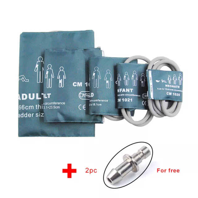 A set,6 size High quality Reusable Double Tubes Nibp Cuff with 2pc connector
