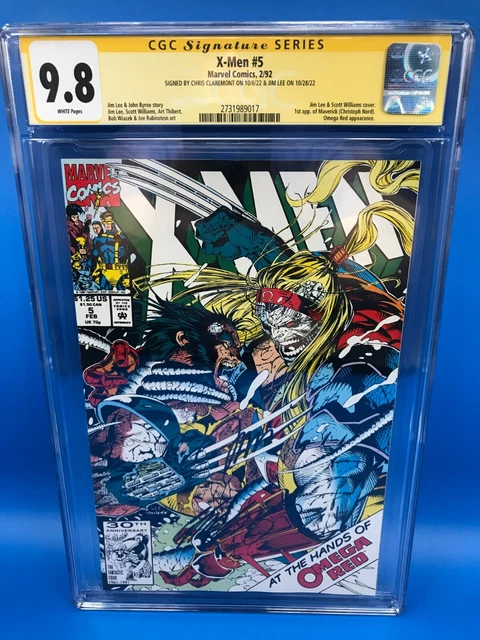 X-Men #5 - Marvel - CGC SS 9.8 NM/MT - Signed by Chris Claremont, Jim Lee