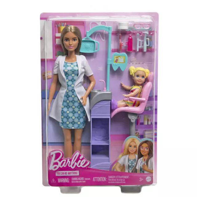 Barbie Dentist Doll Careers Playset Toddler Doll Chair Sink Tools Accessories