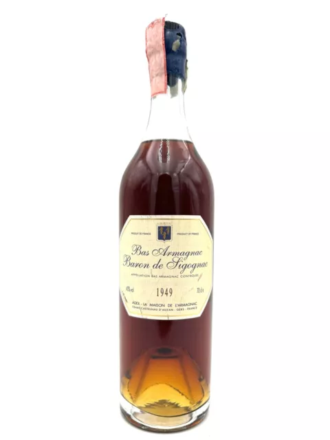 1949 Bas Armagnac - Baron The Sigognac - 0,7L 40% - Bottl. 04/2005